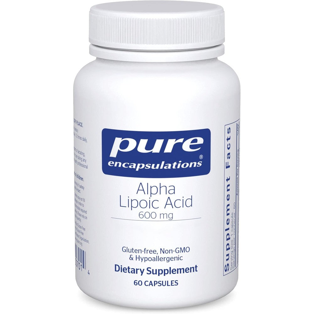 Pure Encapsulations Alpha Lipoic Acid 600 mg front view