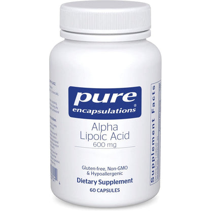 Pure Encapsulations Alpha Lipoic Acid 600 mg front view
