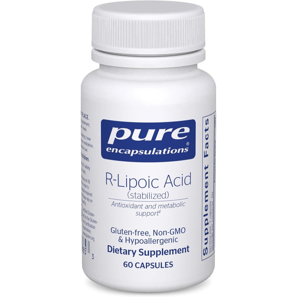 Pure Encapsulations R-Lipoic Acid Stabilized 60 Capsules bottle front view