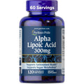Puritan's Pride Alpha Lipoic Acid 300mg 120 Softgels front bottle view