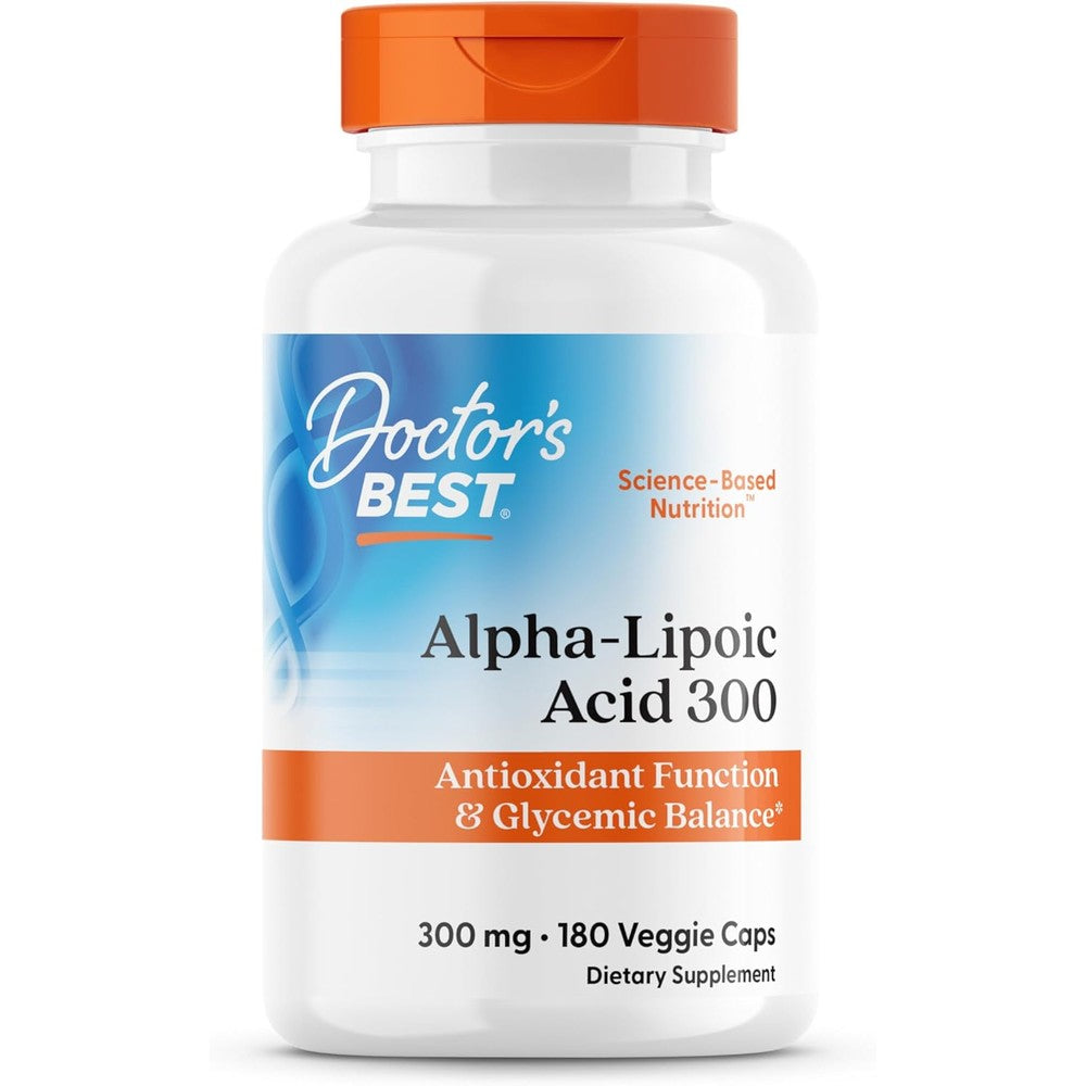 Doctor's Best Alpha Lipoic Acid 300mg 180 Capsules front view