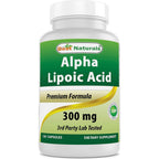 Best Naturals Alpha Lipoic Acid 300 milligrams front bottle view
