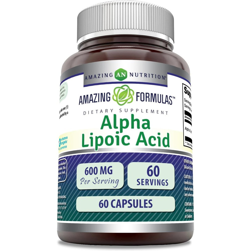 Amazing Nutrition Alpha Lipoic Acid 600mg front bottle view