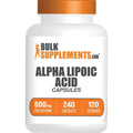 BulkSupplements Alpha Lipoic Acid 600mg front view supplement bottle