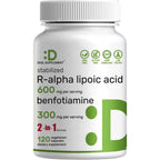 Deal Supplement R-Alpha Lipoic Acid and Benfotiamine front view bottle