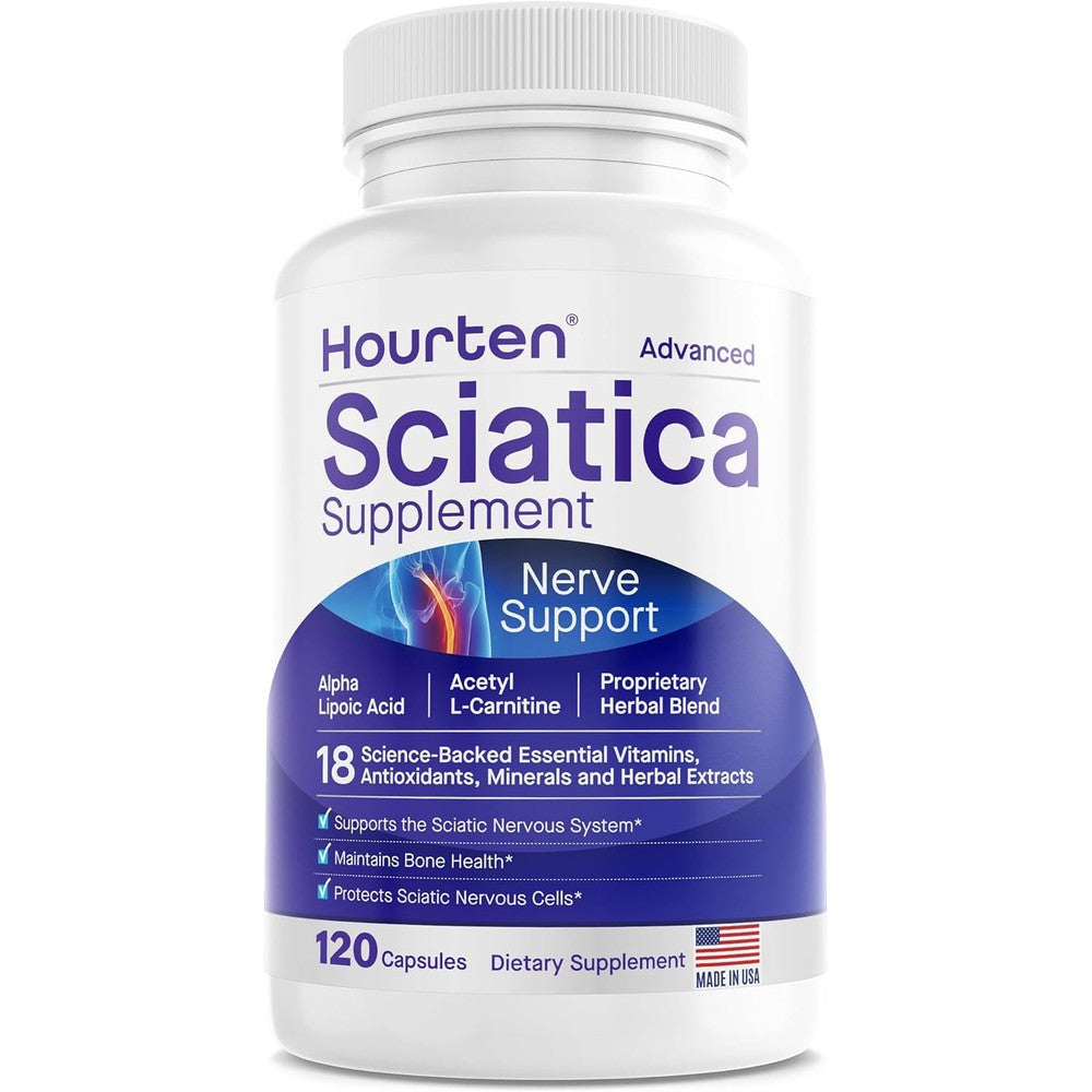 Hourten Advanced Sciatic Nerve Support Relief bottle front view