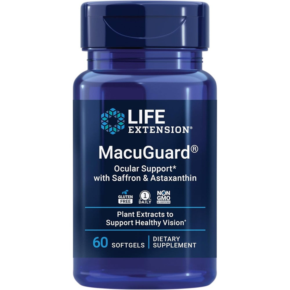 Life Extension MacuGuard Ocular Support front view bottle
