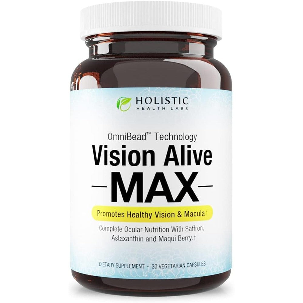 Holistic Health Labs Vision Alive Max bottle front view eye health supplement