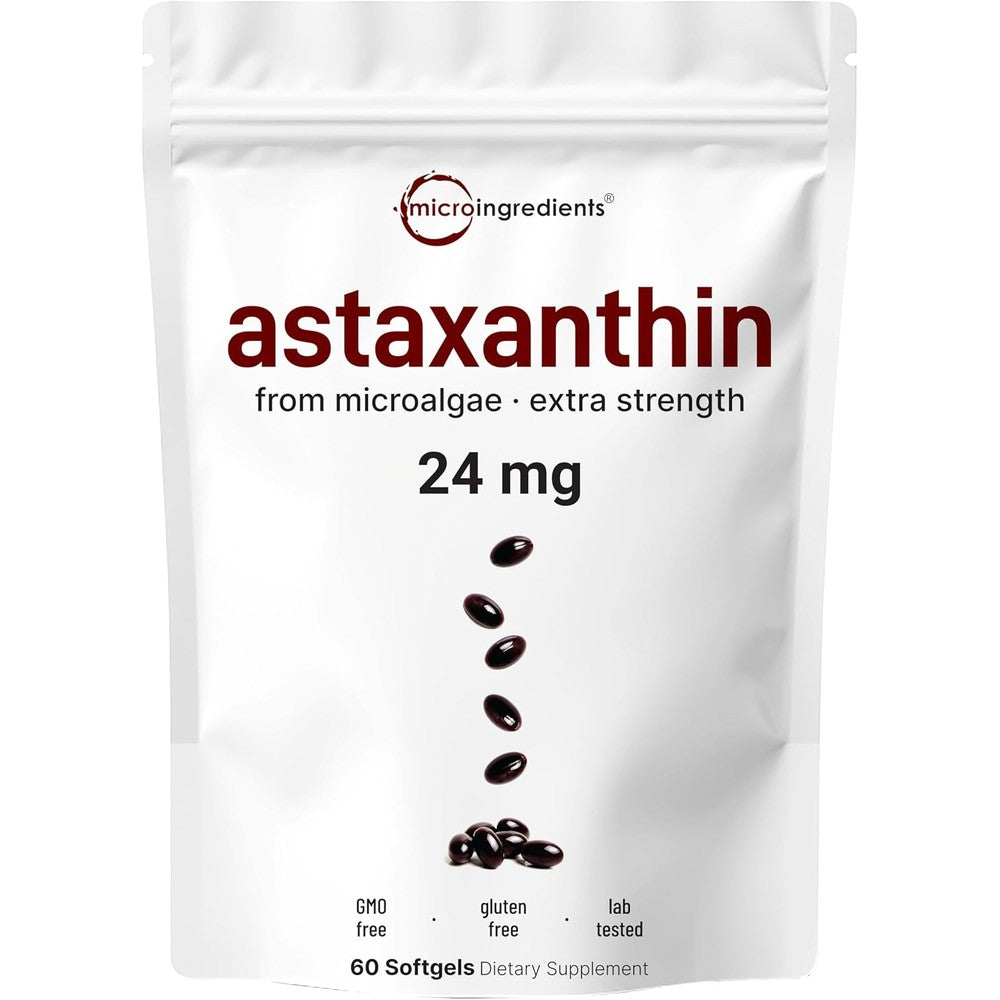Micro Ingredients Astaxanthin front view supplement pouch packaging