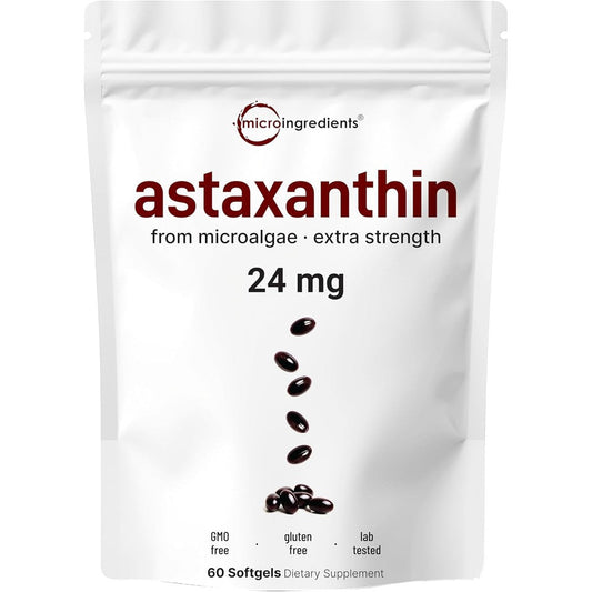 Micro Ingredients Astaxanthin 24mg pouch front view authentic USA import