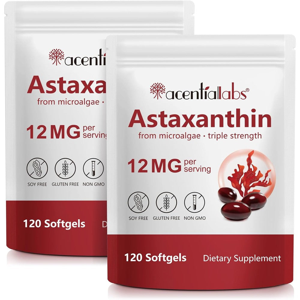 Body Juice Oil Zuzokkaha Astaxanthin 12mg front view showing premium antioxidant softgels packaging.