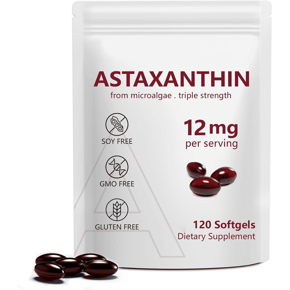 Qycotxyr Astaxanthin antioxidant softgels front view of supplement pouch