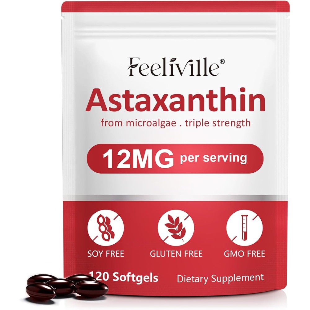 BOIUOITI Astaxanthin 12mg 120 softgels premium antioxidant supplement bottle front view