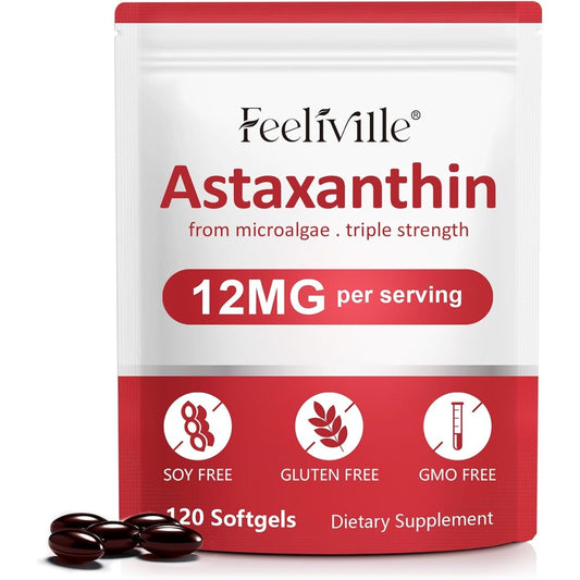 BOIUOITI Astaxanthin 12mg 120 softgels premium antioxidant supplement bottle front view