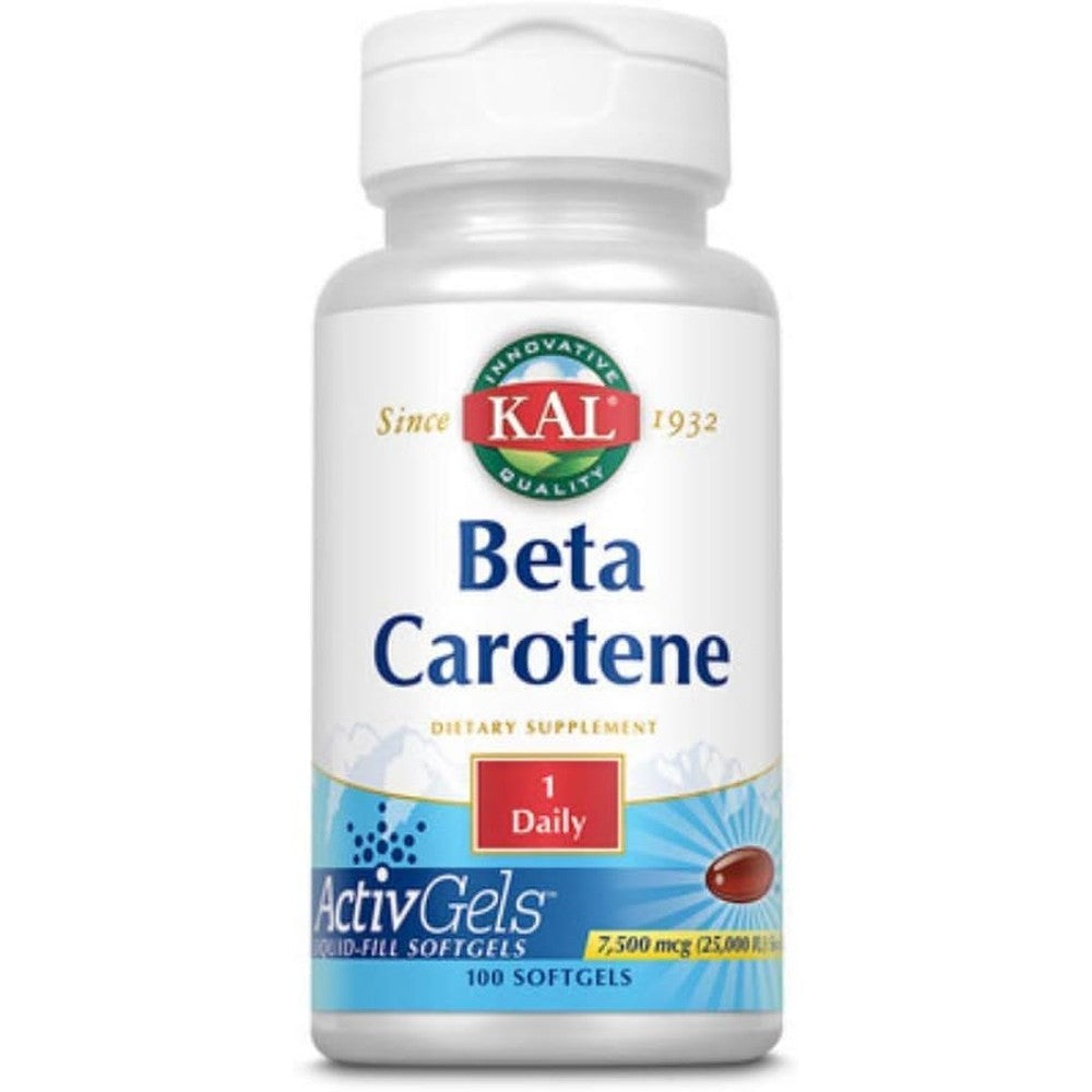 KAL Beta Carotene 25000 IU front view bottle packaging
