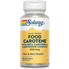 Solaray food carotene vitamin a supplement bottle front view