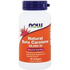 Now Foods Natural Beta Carotene 25000 IU softgels bottle front view