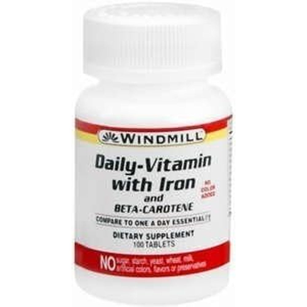 Windmill Daily Vitamin tablets front view bottle packaging