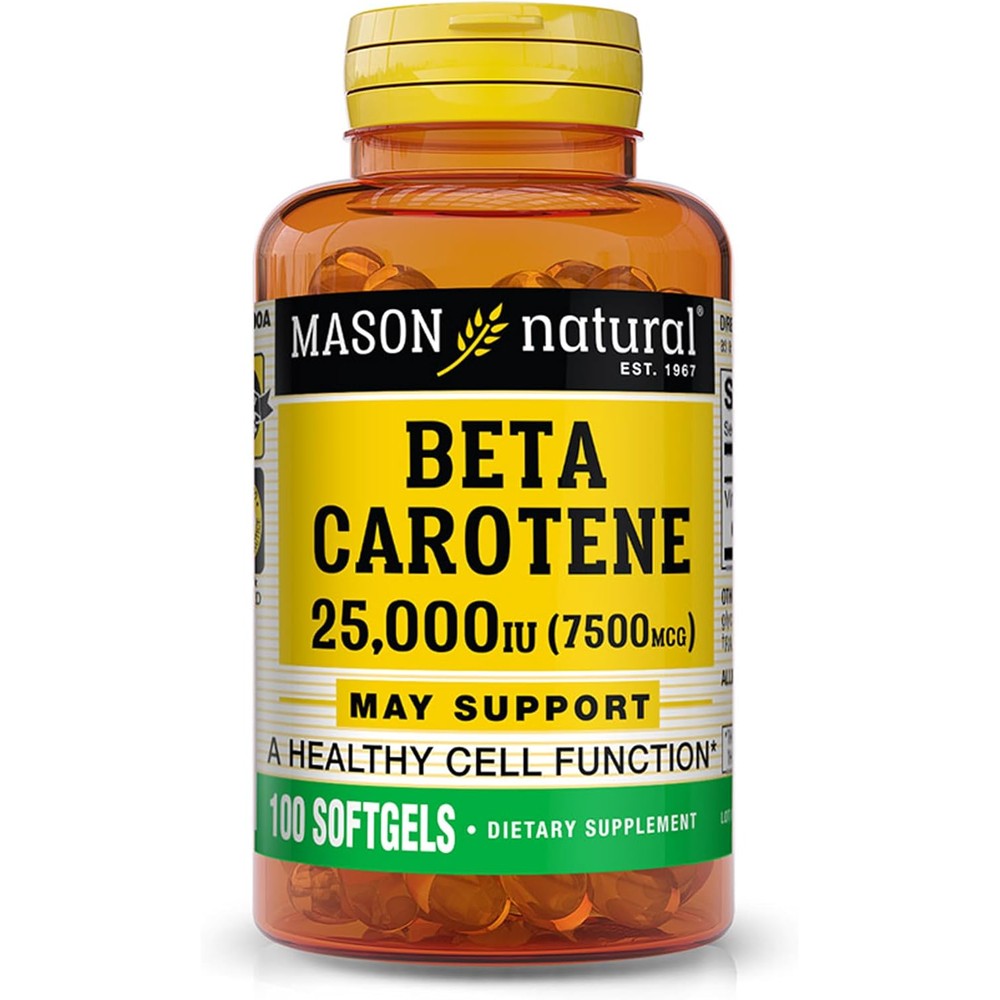 Mason Natural Vitamin A Beta Carotene front view bottle