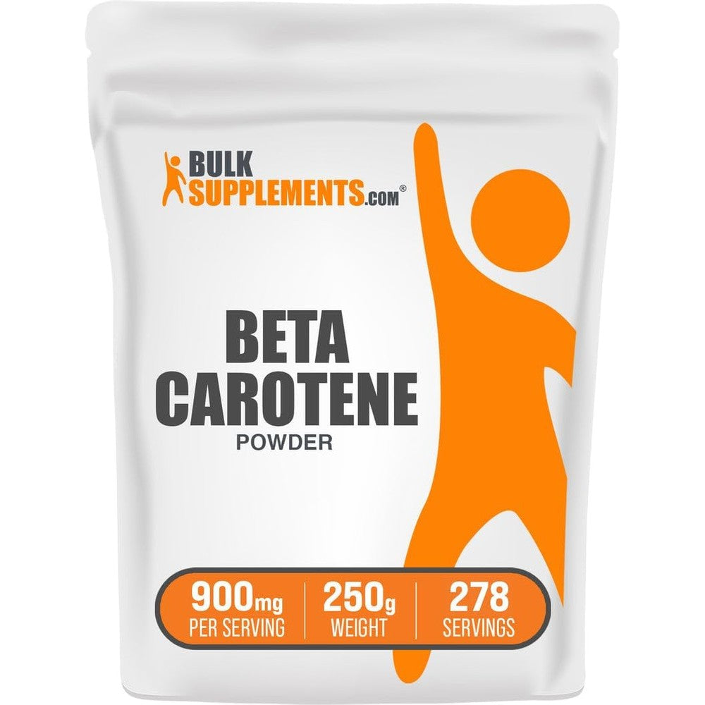 BulkSupplements Beta Carotene Powder 250g front view antioxidant supplement