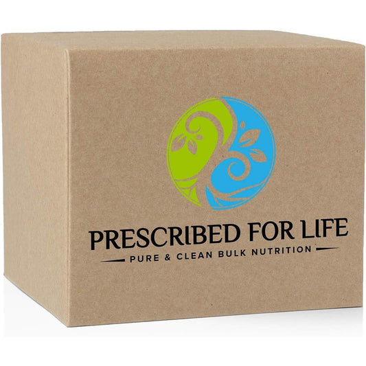 Prescribed For Life Beta Carotene 1 Percent Powder Extract front view of the bulk supplement container showcasing clear labeling.