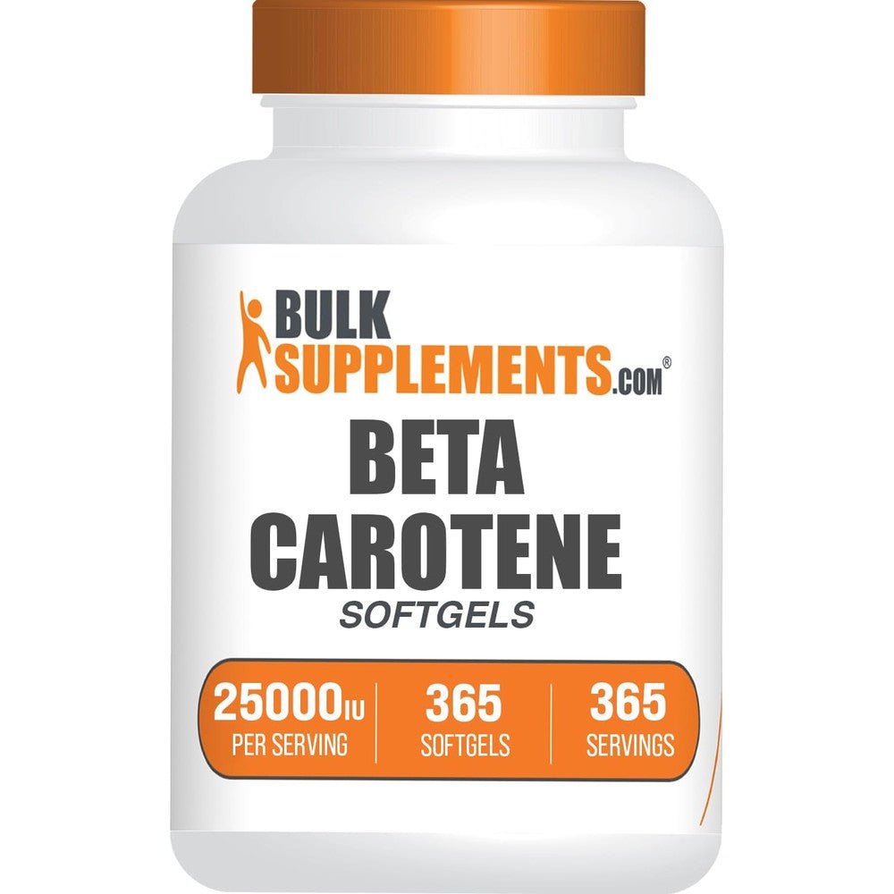 BulkSupplements Beta Carotene 25000 IU softgels for eye support and vision