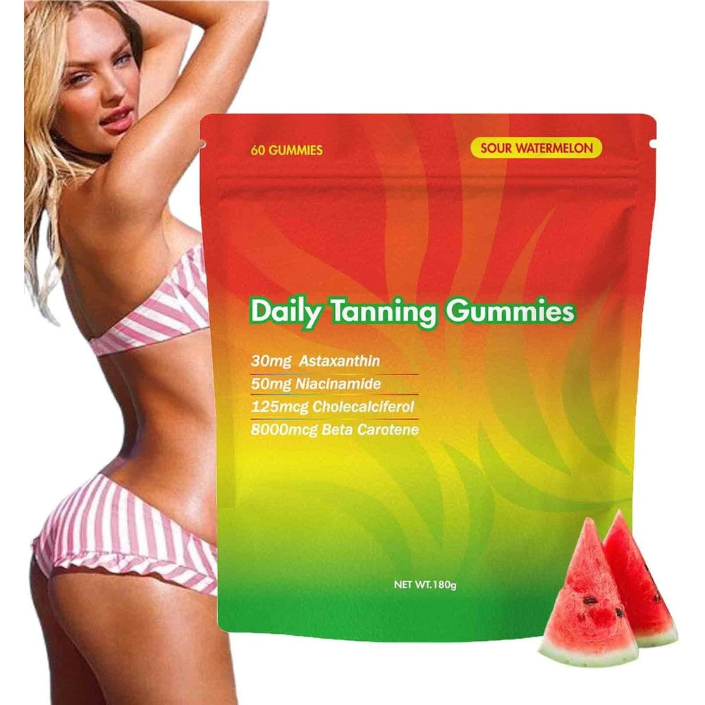 QIQKEE Fuxvao Daily Tanning Gummies front view pouch