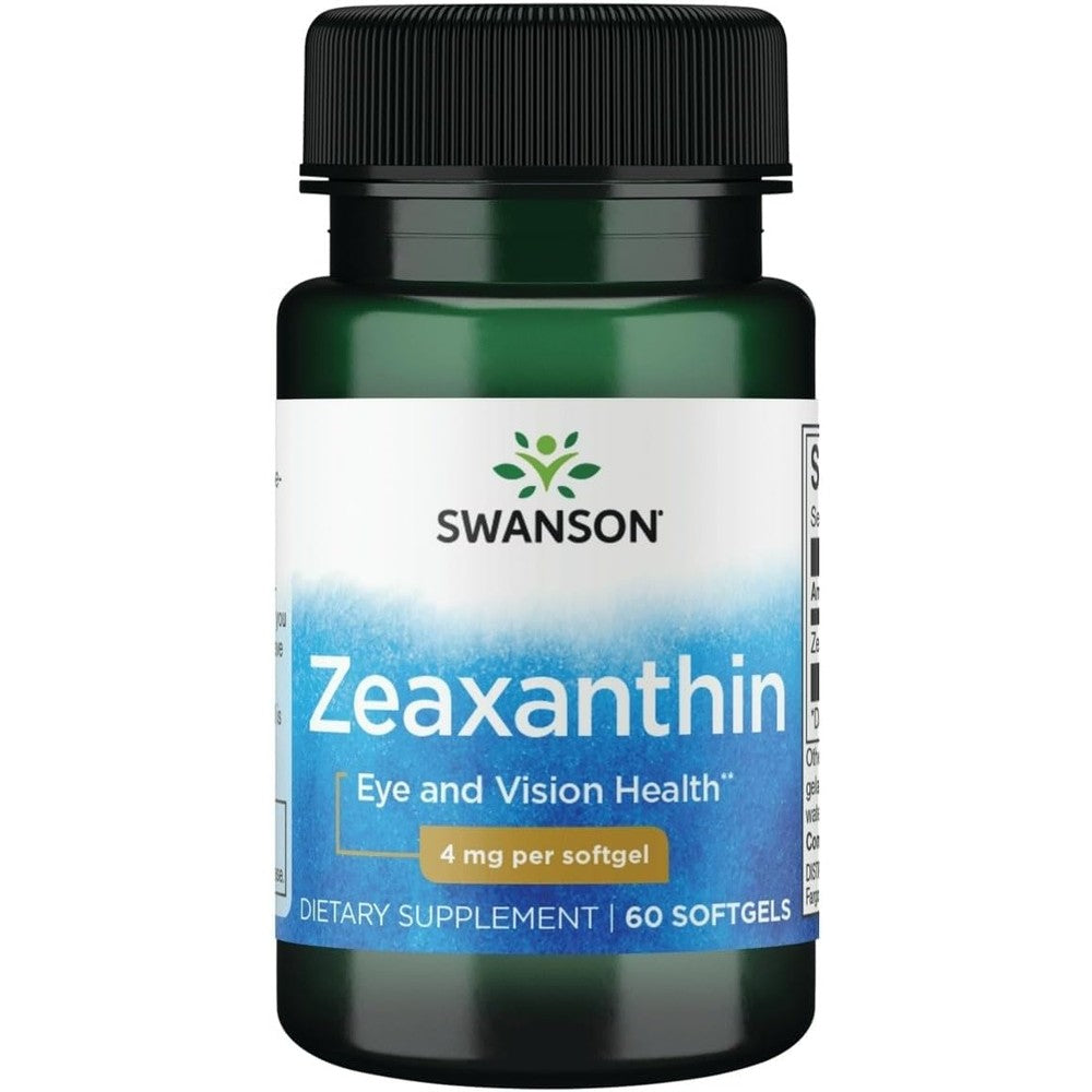 Swanson Zeaxanthin 4 milligrams 60 softgels bottle front view