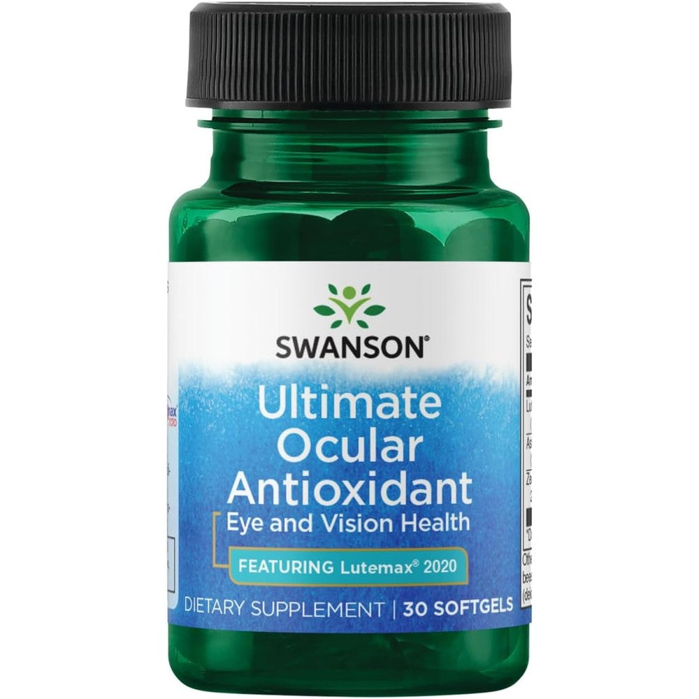 Swanson Ultimate Ocular Antioxidant 30 Softgels front view eye health supplement