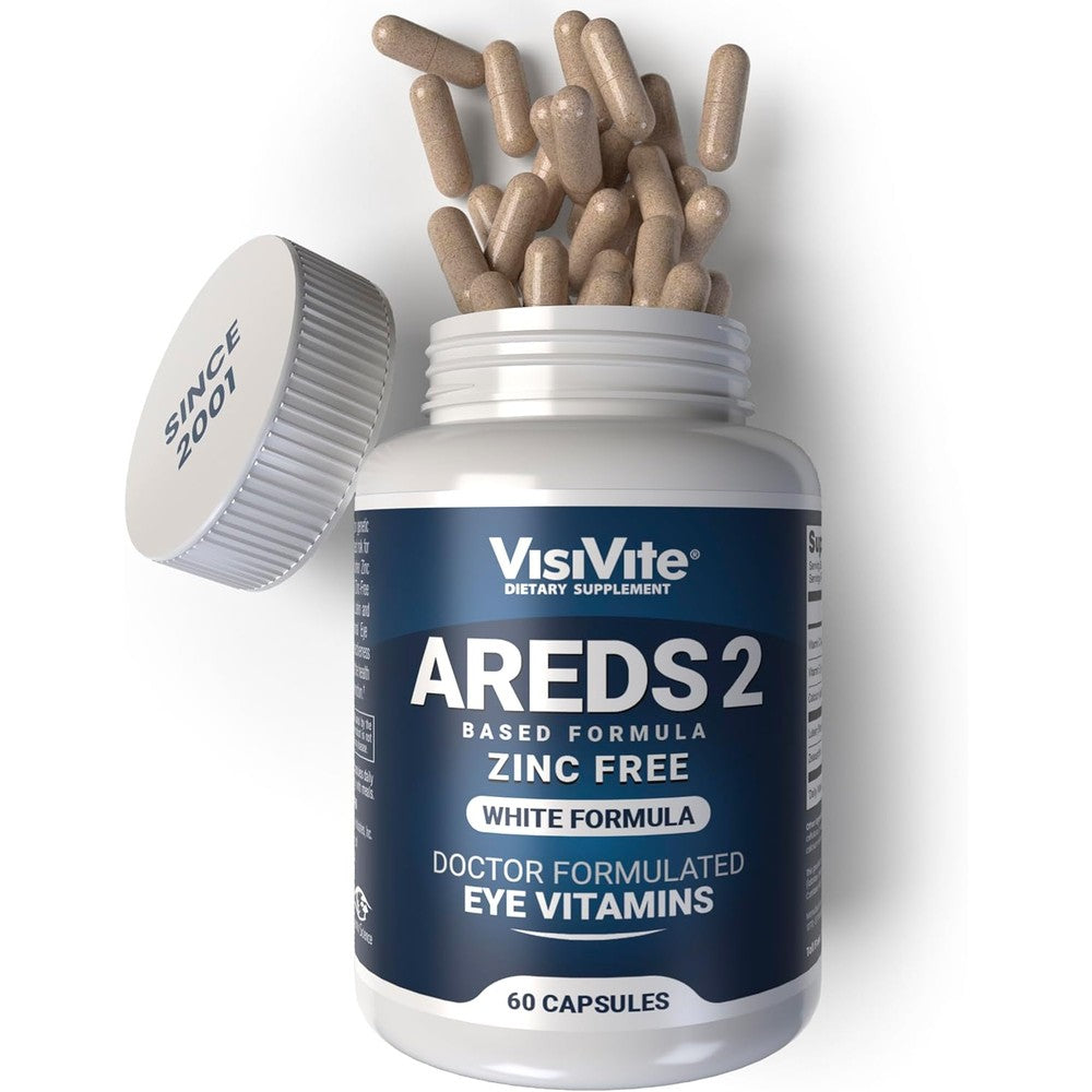 VisiVite Zinc Free AREDS 2 eye vitamins front view bottle