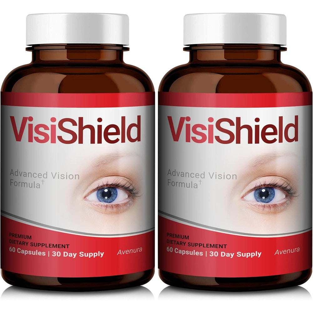 Avenura VisiShield Advanced Vision Formula bottles front view for eye health