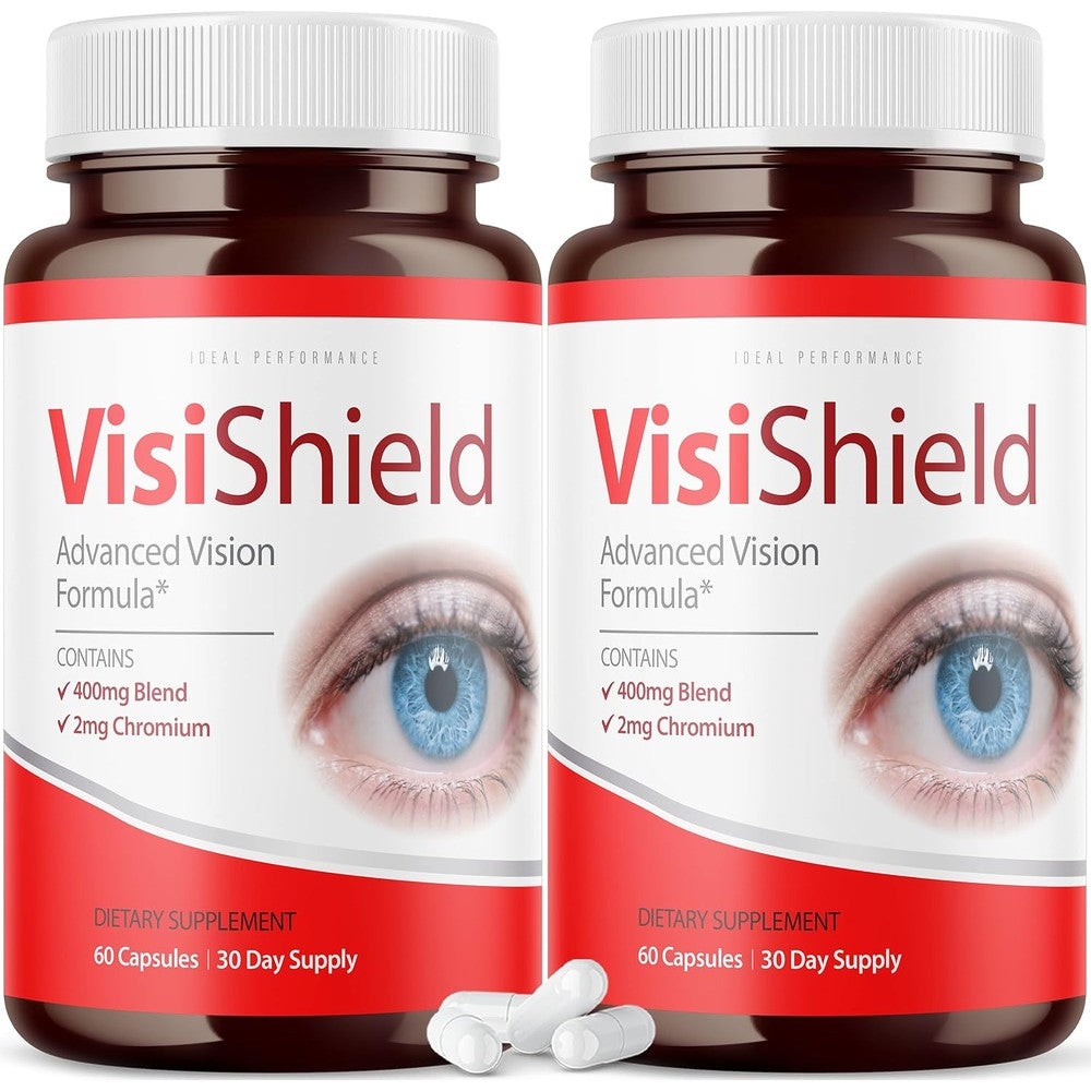 Ideal Performance Visishield Advanced Vision Formula For Eyes Supplement Pills Vitamins 120 Capsules 2 Pack - Image 1