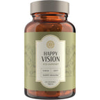 Retina Support Happy Vision Eye Support Tablets front view of amber bottle