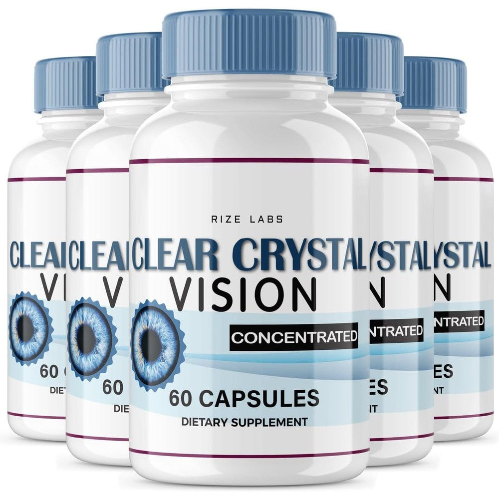Rize Labs Clear Crystal Vision supplement bottle front view