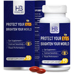 Herbal Bee Eye Supplement front view bottle and box packaging