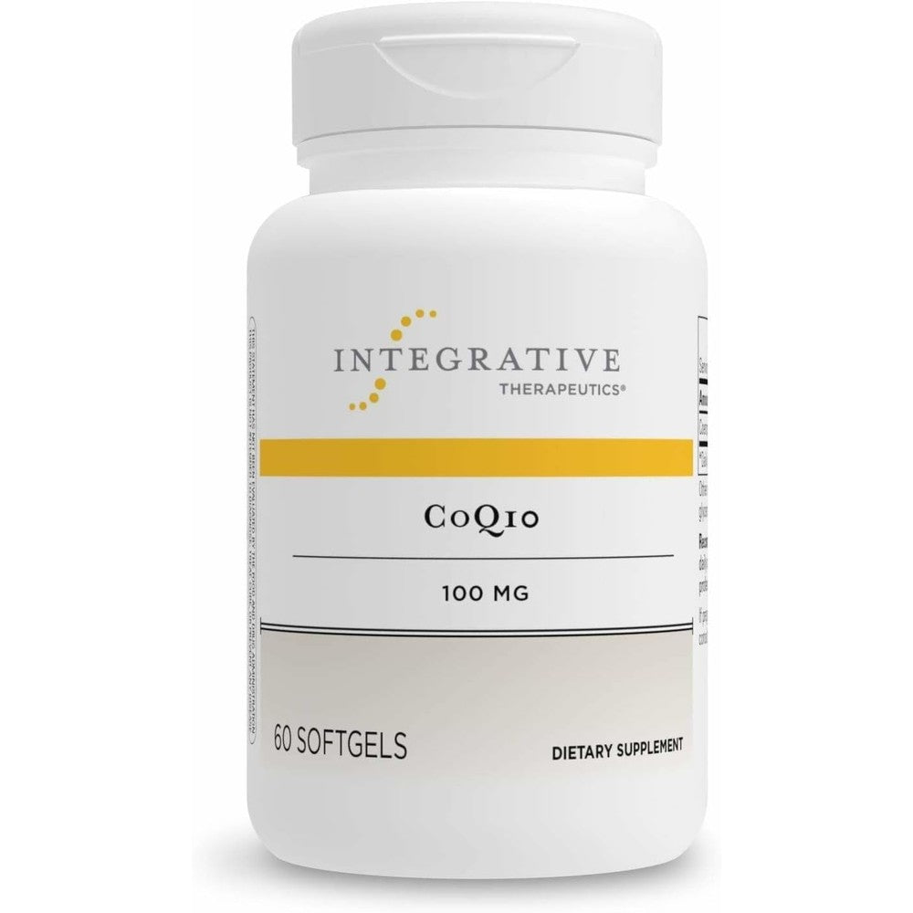 Integrative Therapeutics CoQ10 100mg 60 softgels bottle front view cellular energy support