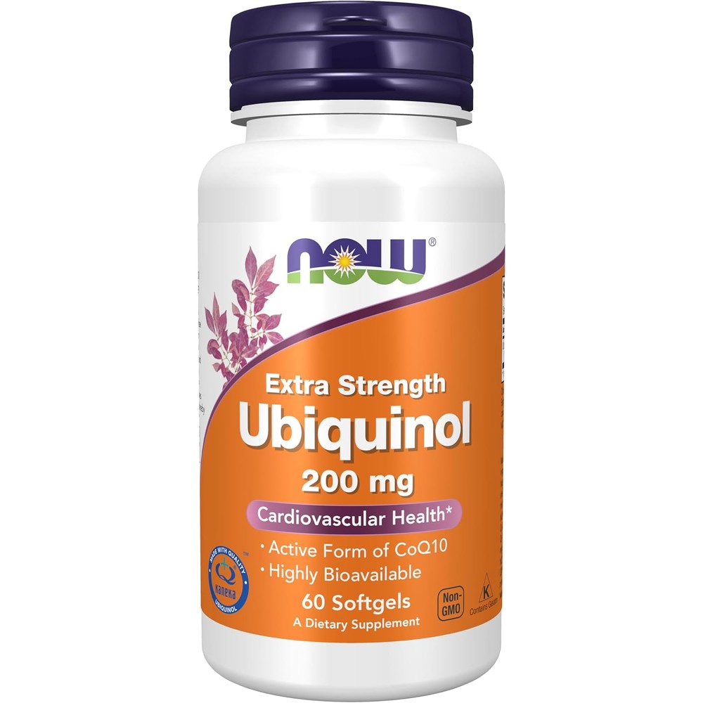 NOW Foods Extra Strength Ubiquinol two hundred milligrams front label view
