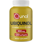 Qunol Ubiquinol 100mg softgels bottle front view supplement