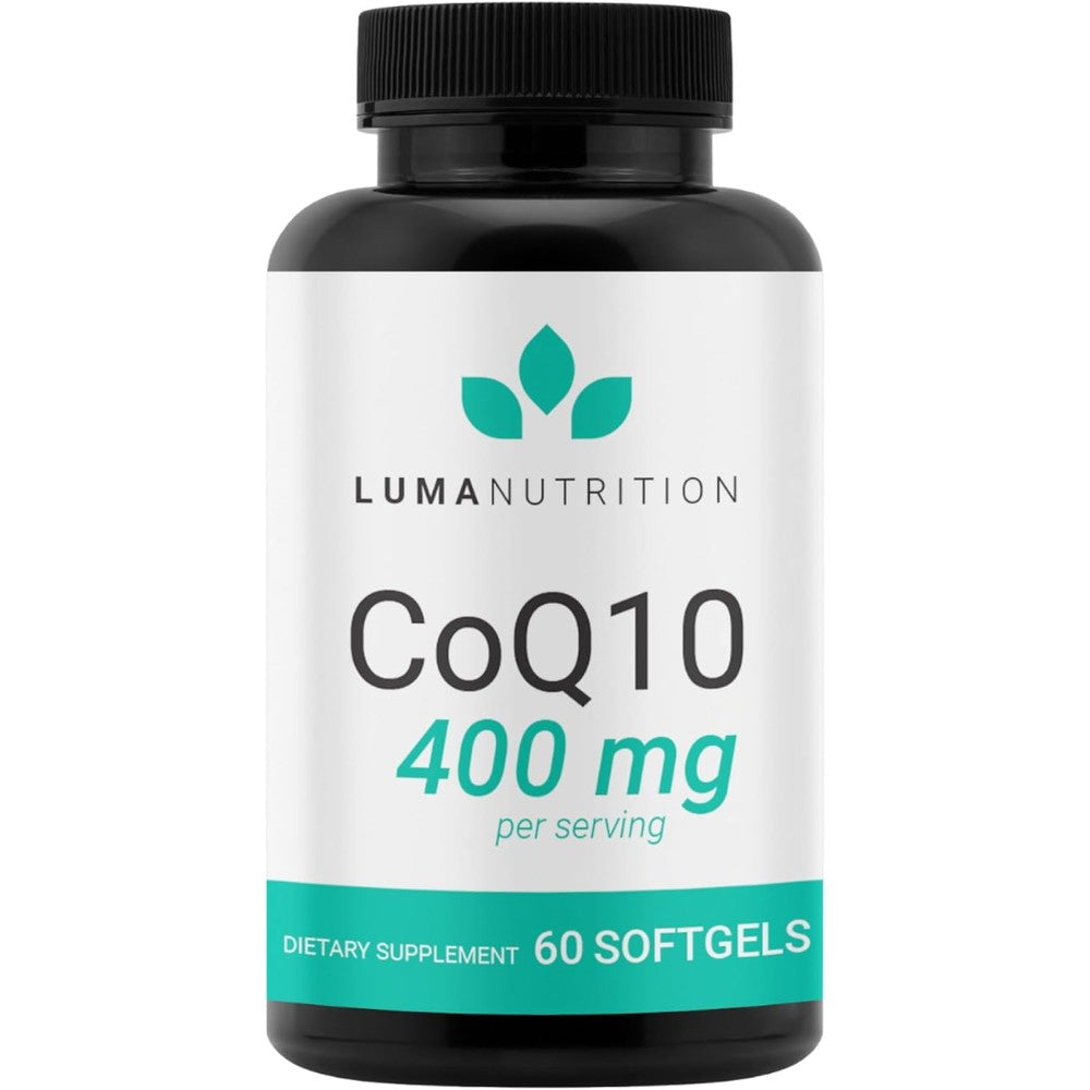 Luma Nutrition CoQ10 400mg front view bottle packaging supplement