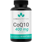 Luma Nutrition CoQ10 400mg front view bottle packaging supplement