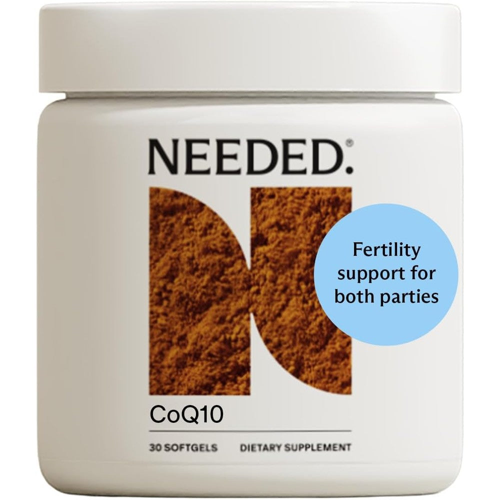 Needed CoQ10 200mg Ubiquinol front bottle view premium fertility supplement