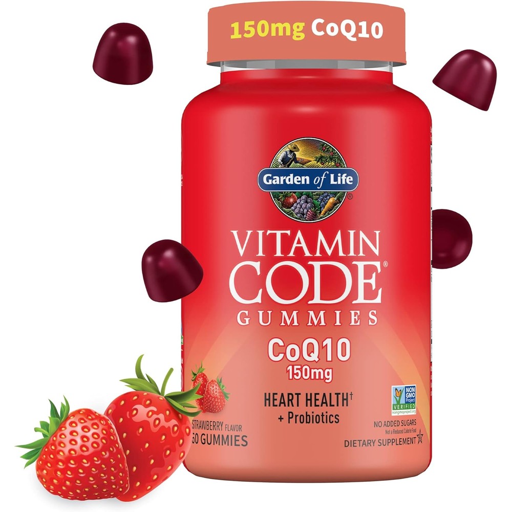 Garden of Life Vitamin Code CoQ10 Gummies front view bottle for heart health support