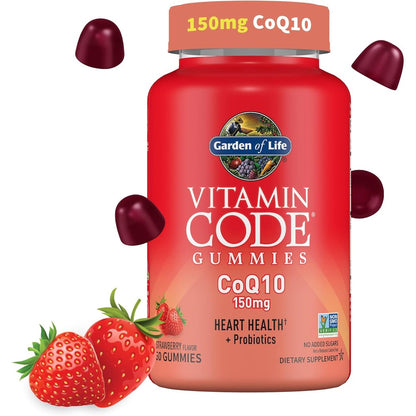 Garden of Life Vitamin Code CoQ10 Gummies front view bottle for heart health support