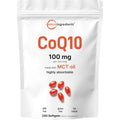 Micro Ingredients CoQ10 100mg 240 Softgels front pouch packaging view