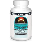 Source Naturals Pycnogenol and Grape Seed Extract 100 mg front view bottle supplement