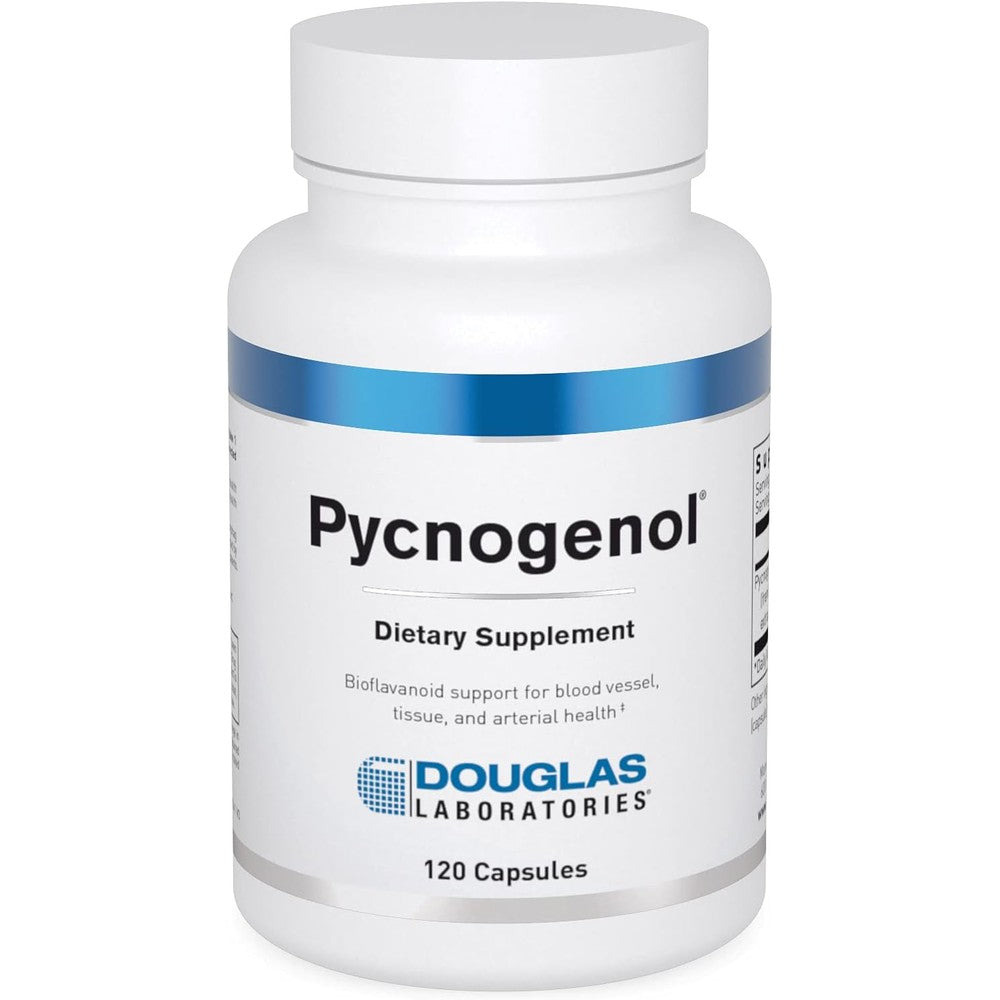 Douglas Laboratories Pycnogenol 120 Capsules front view showcasing packaging for arterial health support.