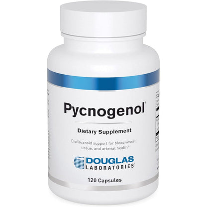 Douglas Laboratories Pycnogenol 120 Capsules front view showcasing packaging for arterial health support.