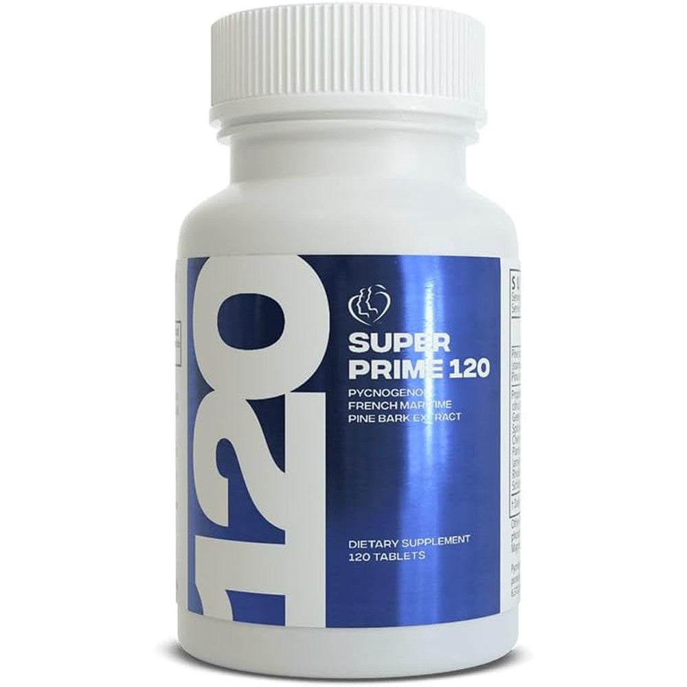 NutraChamps Kaire Super Maritime Prime 120 front view bottle showing premium antioxidant supplement info.