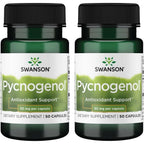 Swanson Pycnogenol 50 milligrams capsules front view bottle packaging antioxidant support