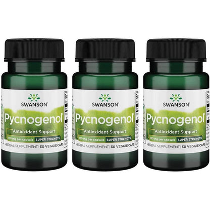 Swanson Ultra Pycnogenol Super Strength 150 mg 3 Pack front view of bottles for antioxidant defense
